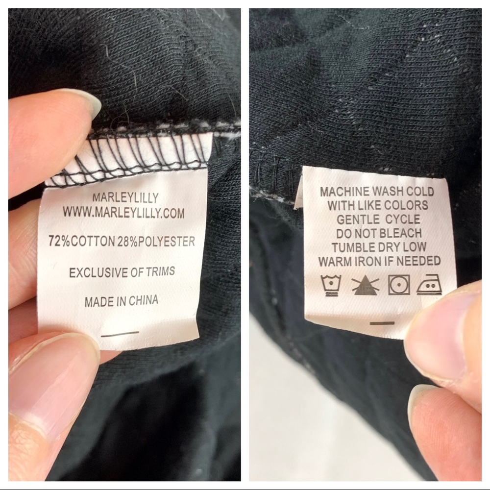 Marley Lilly monogram MLS quilted tunic sweatshirt NWT - Picture 14 of 15